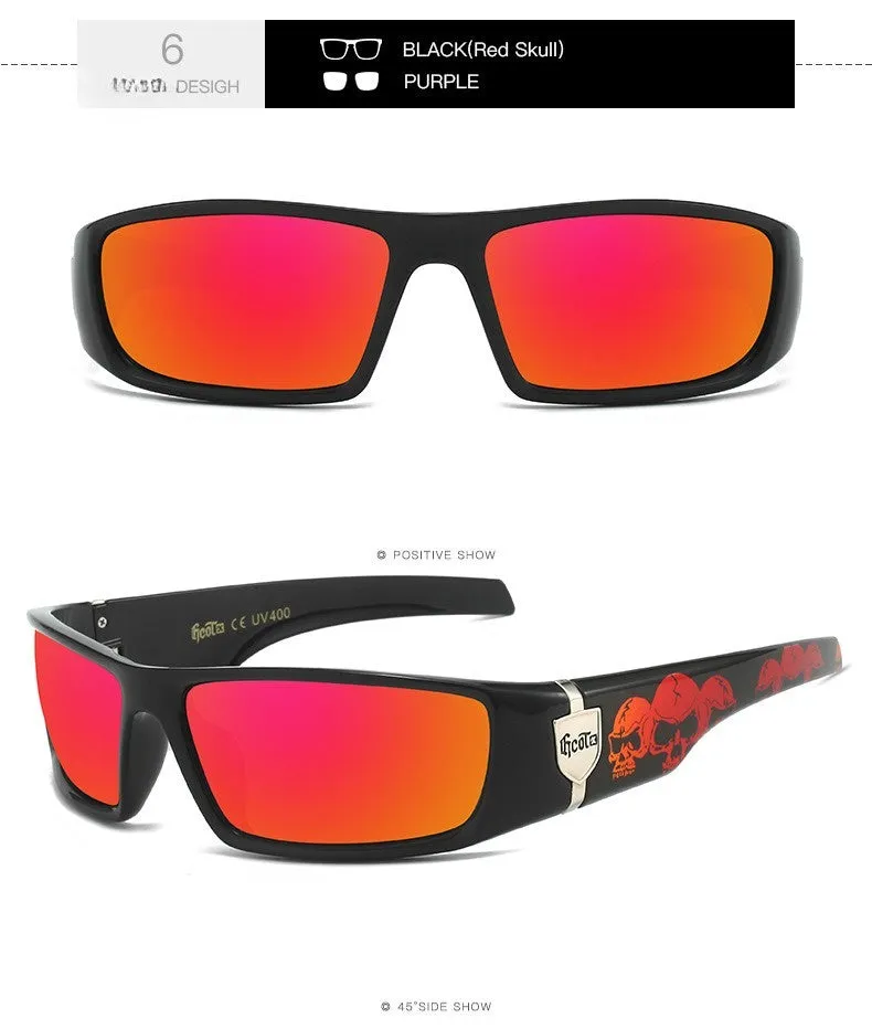Bandit style West Coast polarized sunglasses G613 model in various colours with box frame