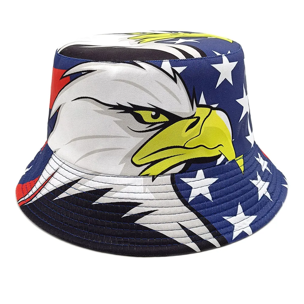 Blue Eagle polyester sun protection basin hat with dome crown, size M, on white background