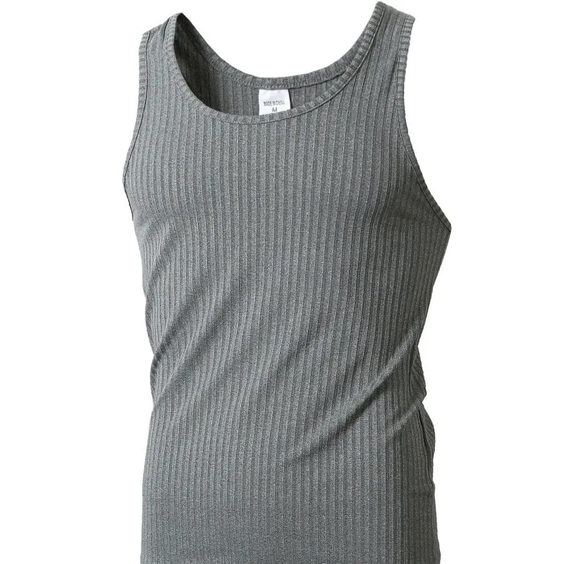 Men's solid color fitness vest slim fit quick-drying polyester spaghetti strap tank top in khaki, black, light blue, white, gray sizes M L XL