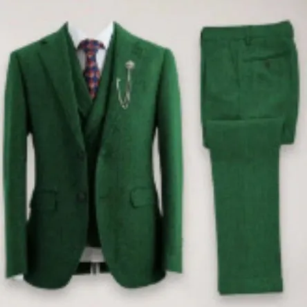 New men's casual three-piece suit in slim fit nylon fabric in brown colour