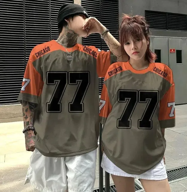 Men's 3D digital printed basketball T-shirt summer short sleeve pullover in loose fit polyester