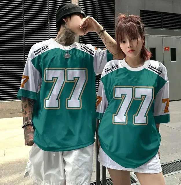 Men's 3D digital printed basketball T-shirt summer short sleeve pullover in loose fit polyester