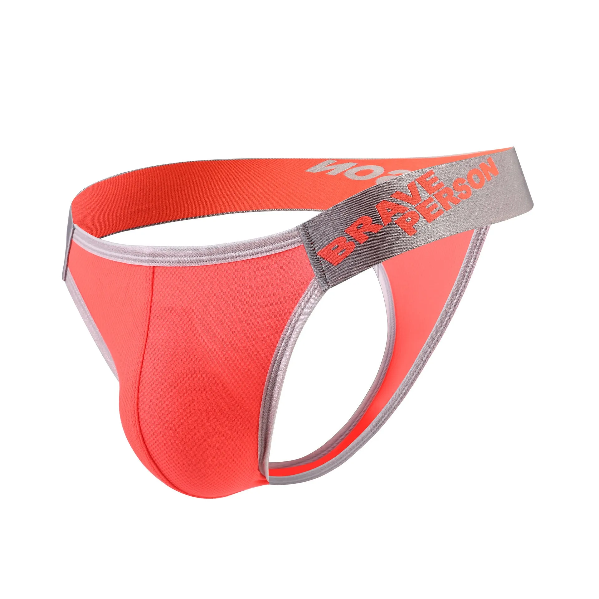 Men's nylon low waist T-back thong in solid colour, thin strap design, available in multiple sizes S-XL
