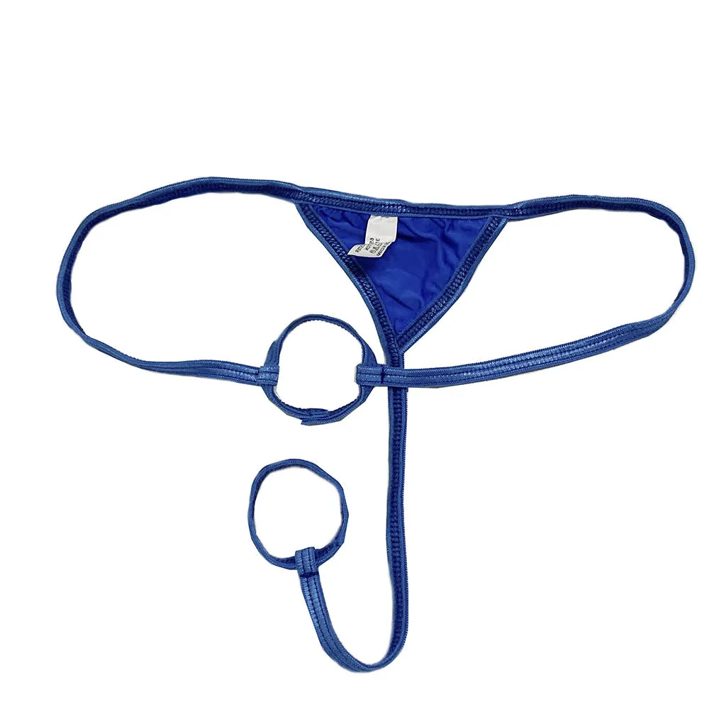 Nylon bondage and discipline one line men's underwear short in black free size 45-75kg