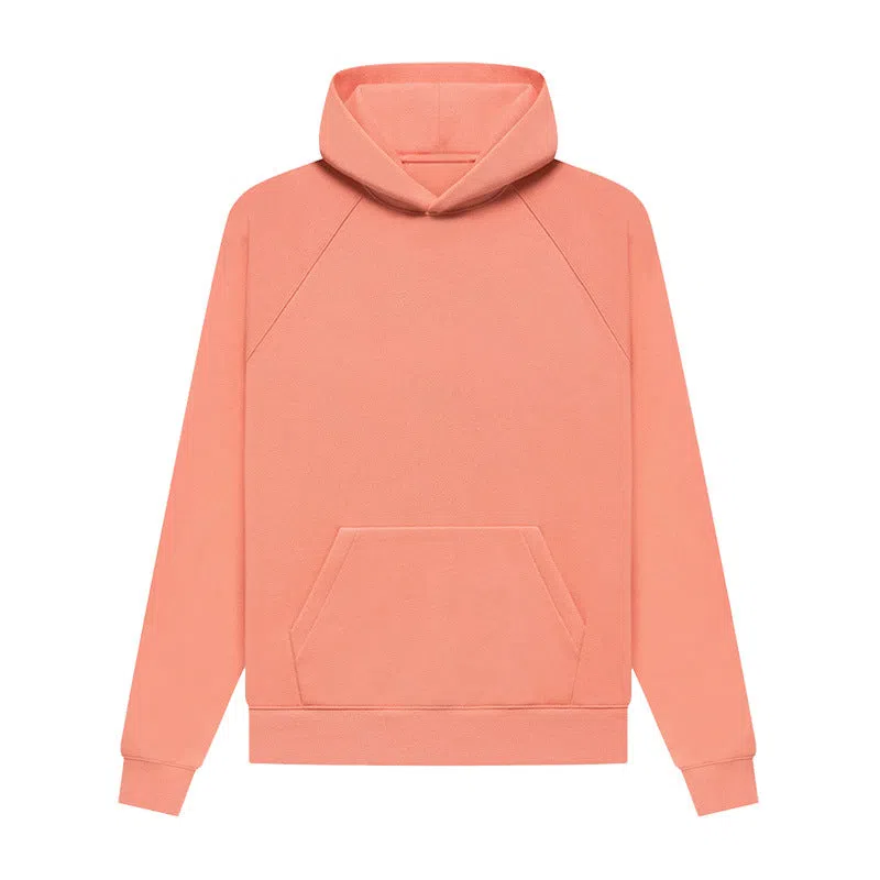 Blank heavyweight cotton raglan hoodie in Charcoal Gray with 3D patch pocket, loose fit pullover style