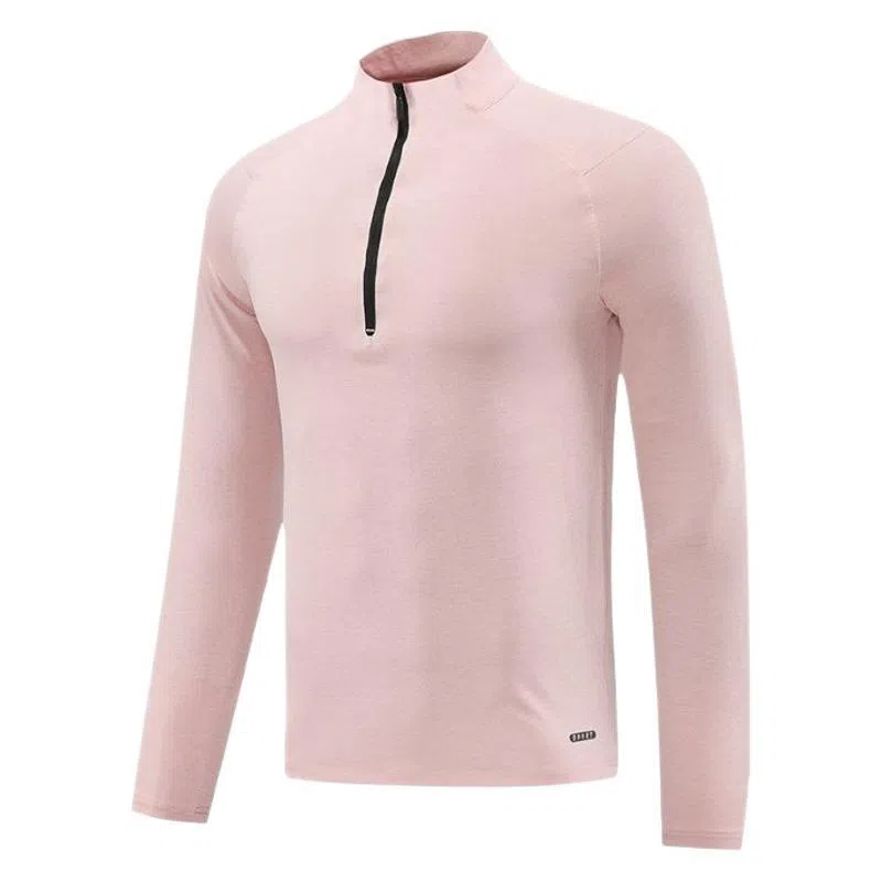Men's long sleeve sports fitness T-shirt in polyester blend, available in multiple colours and sizes M to 3XL