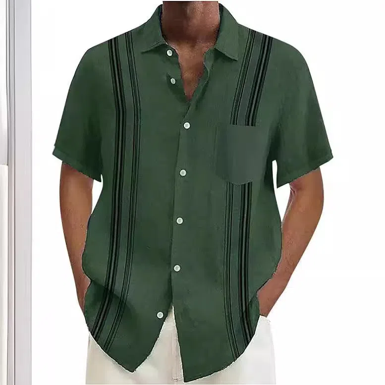 Plus size men's flower print digital short sleeve shirt cardigan regular fit polyester summer casual clothing
