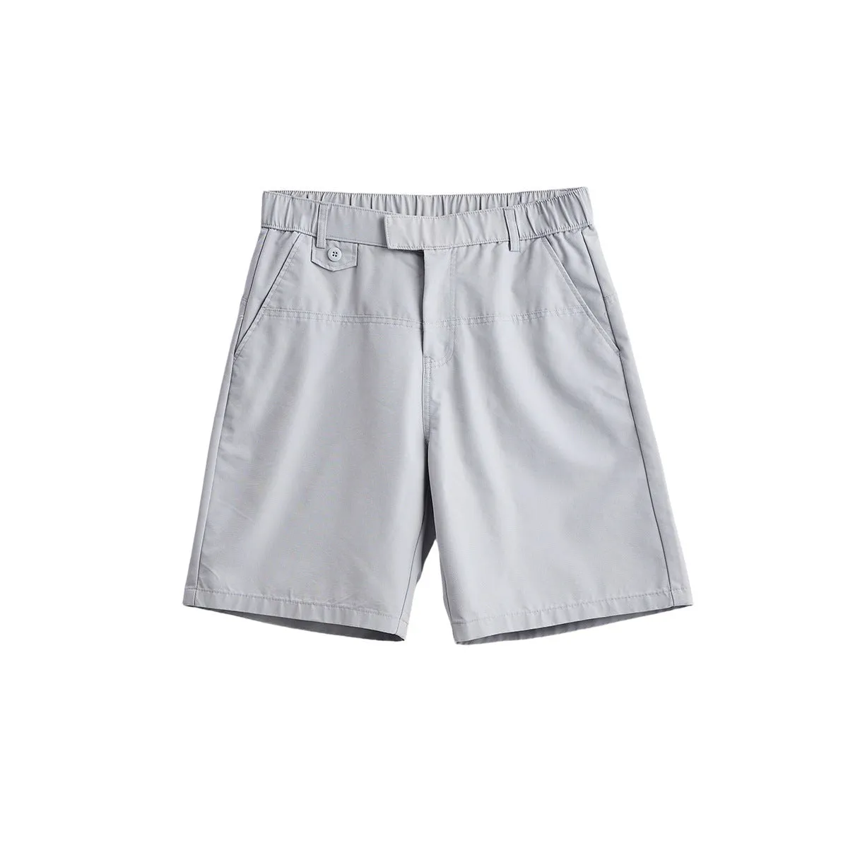 Men's casual shorts in cotton blend fabric with micro-elastic waistband and loose fit