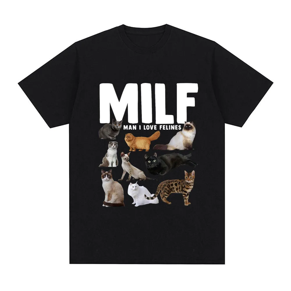 Geometric pattern cat lovers graphic t-shirt in multiple colours with short sleeve design