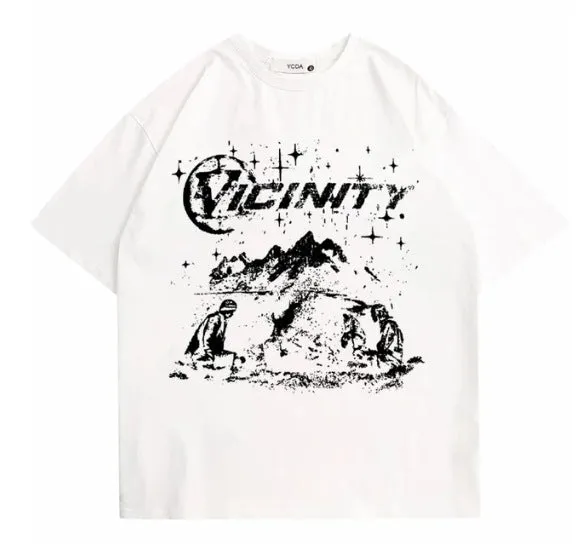 Men's retro hip hop print t-shirt in polyester, available in colours TKL472 and TKL473.