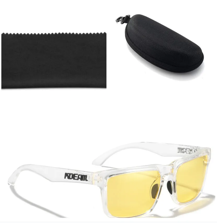 Square polarised sunglasses with TAC lenses and PC frames in multiple colour options