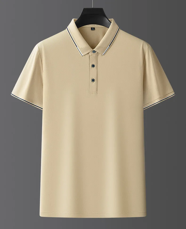 Men's mulberry silk short sleeve shirt in regular fit for summer wear
