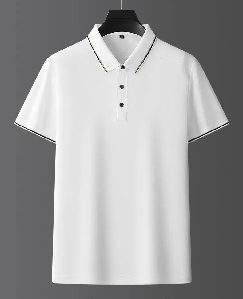 Men's mulberry silk short sleeve shirt in regular fit for summer wear