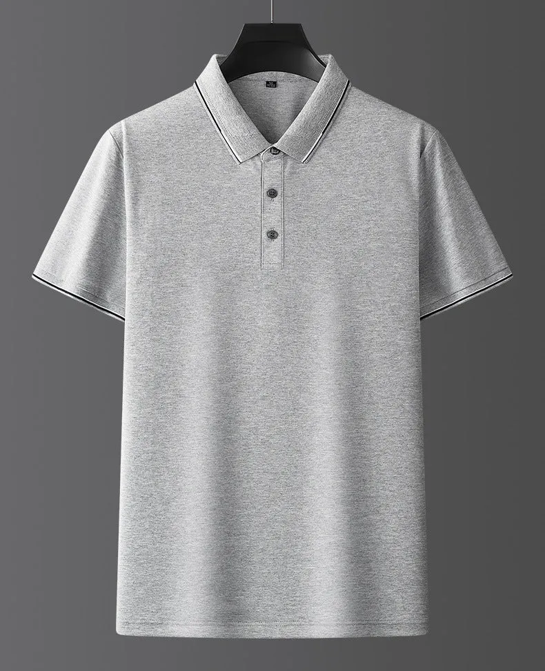 Men's mulberry silk short sleeve shirt in regular fit for summer wear
