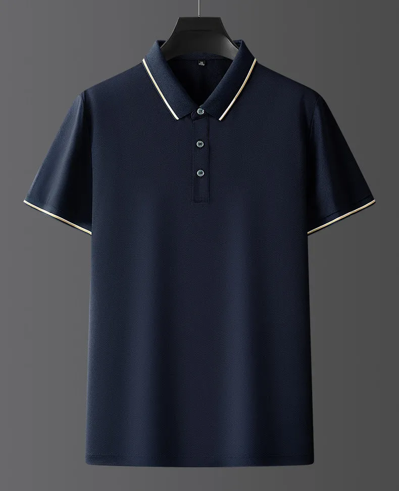 Men's mulberry silk short sleeve shirt in regular fit for summer wear