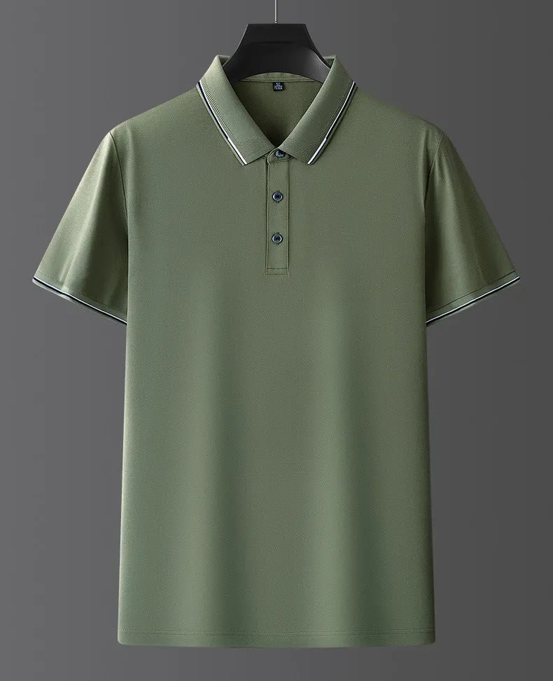 Men's mulberry silk short sleeve shirt in regular fit for summer wear