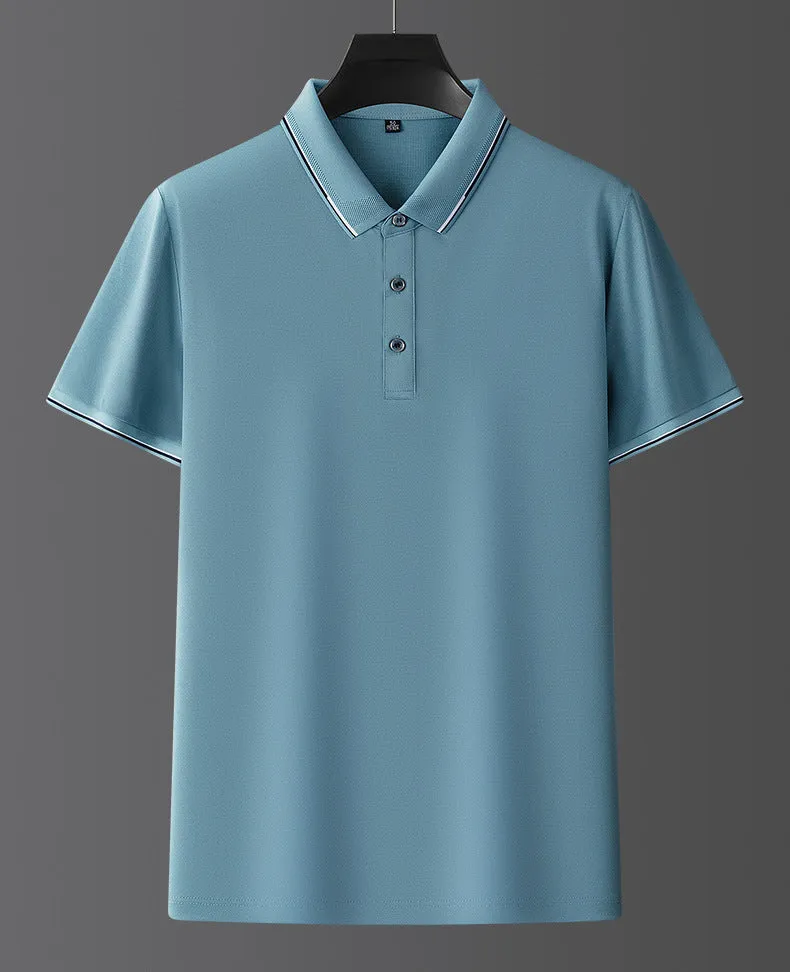 Men's mulberry silk short sleeve shirt in regular fit for summer wear