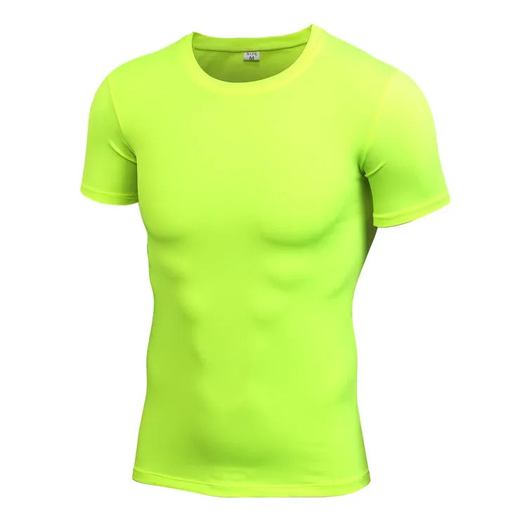 Men's stretch quick drying short-sleeved exercise shirt in multiple colour options