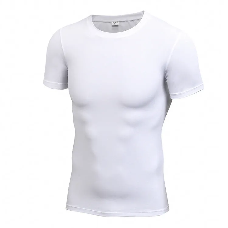 Men's stretch quick drying short-sleeved exercise shirt in multiple colour options