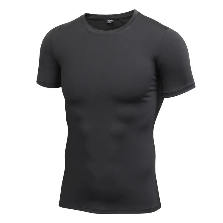 Men's stretch quick drying short-sleeved exercise shirt in multiple colour options