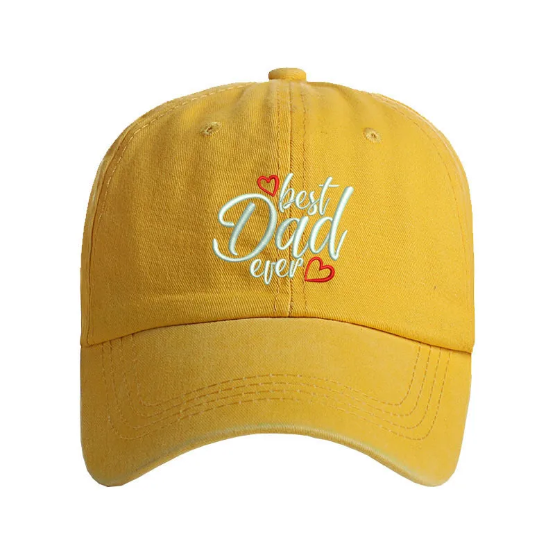 Red cotton baseball cap with embroidered letters showing adjustable strap and dome crown