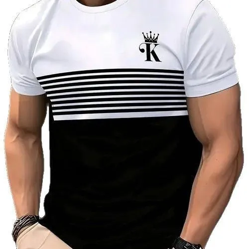 Men's loose fit casual polyester T-shirt in multiple colours with short sleeves