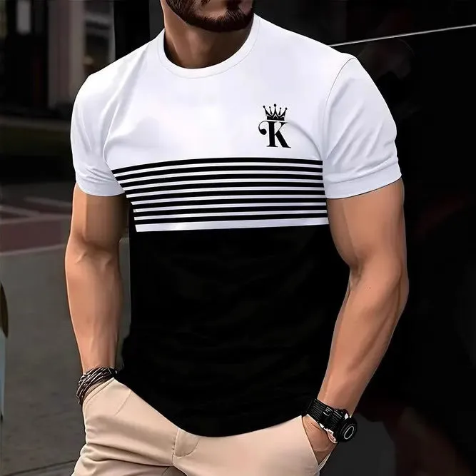Men's loose fit casual polyester T-shirt in multiple colours with short sleeves