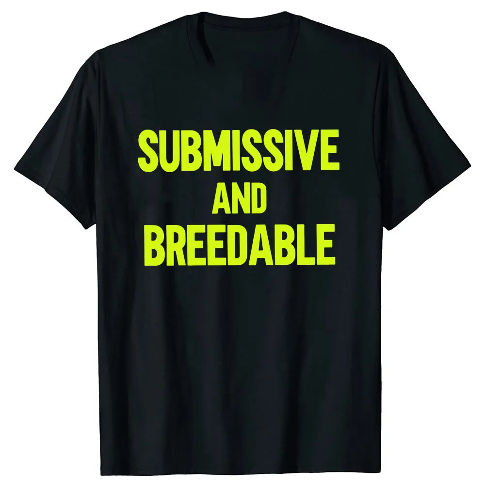 Loose fit cotton T-shirt with a humorous graphic print, shown in a black colour variant.