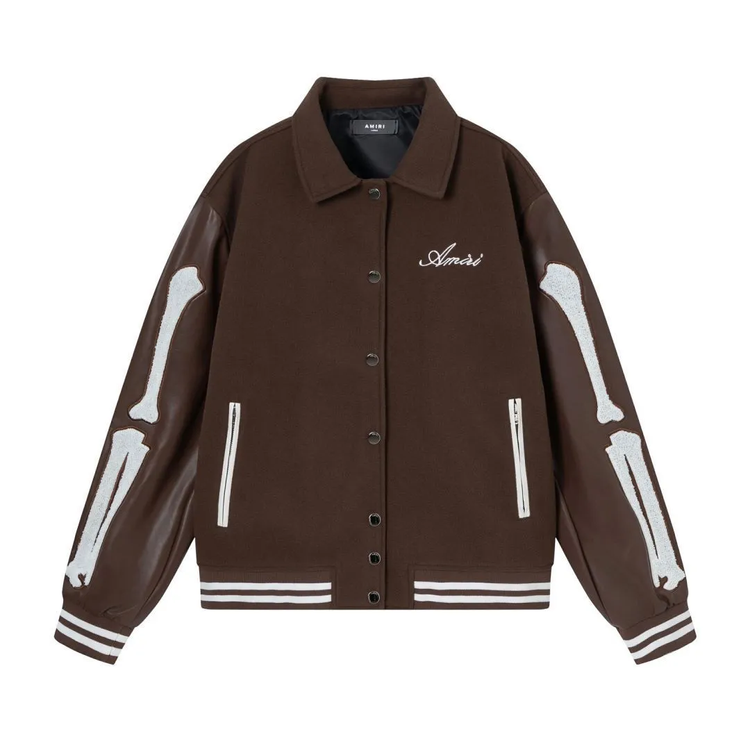 Women's bone embroidered woolen jacket in apricot colour for autumn and winter wear