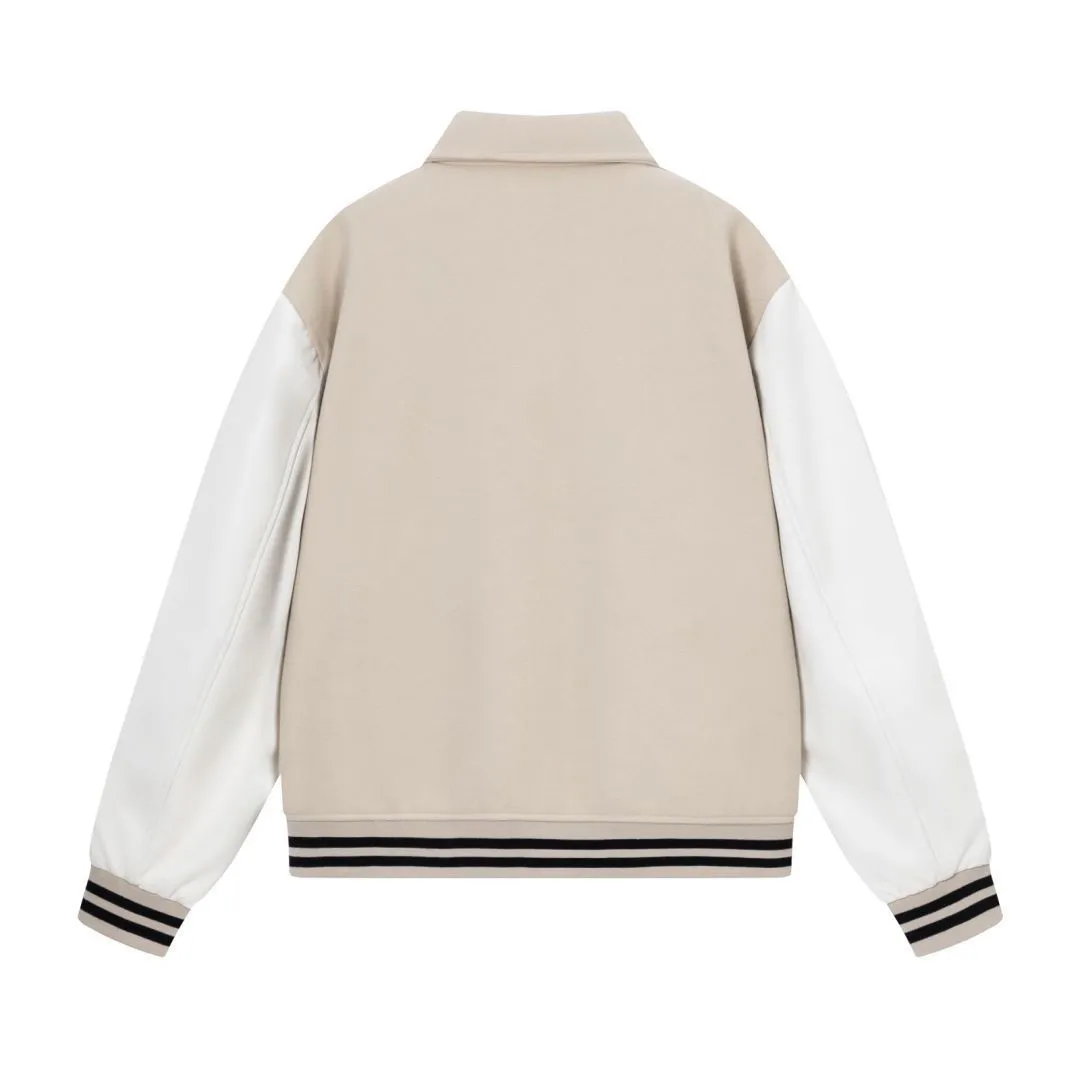 Women's bone embroidered woolen jacket in apricot colour for autumn and winter wear