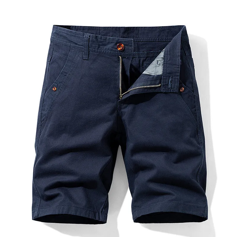 Pure cotton casual overalls pants in a straight-leg style with a zipper fly, shown in khaki colour.