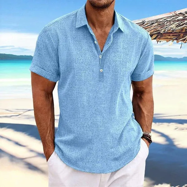 Men's light grey lapel cardigan in a loose fit long sleeve style