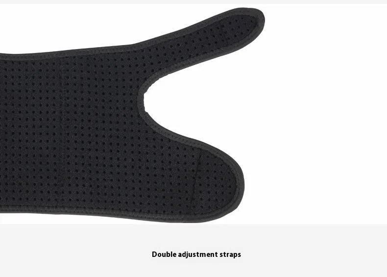 A pair of men's neoprene and aluminium plywood sports support gloves for joint and tendon protection.