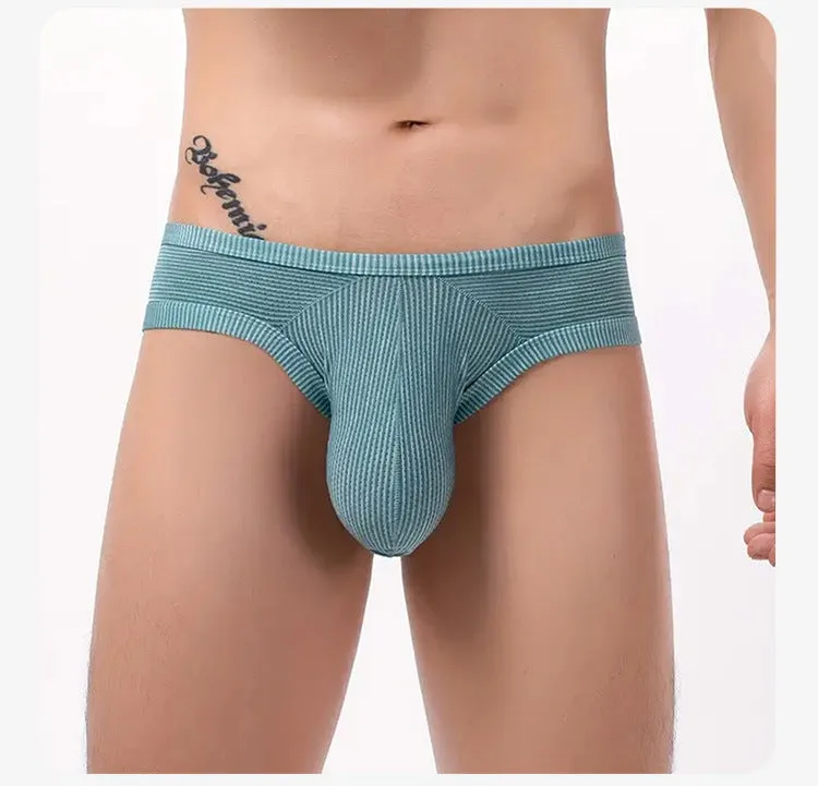 Men's cotton low waist briefs with hollow back sexy design in multiple colours