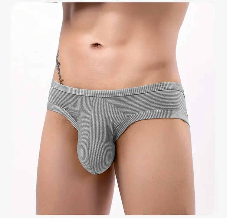 Men's cotton low waist briefs with hollow back sexy design in multiple colours