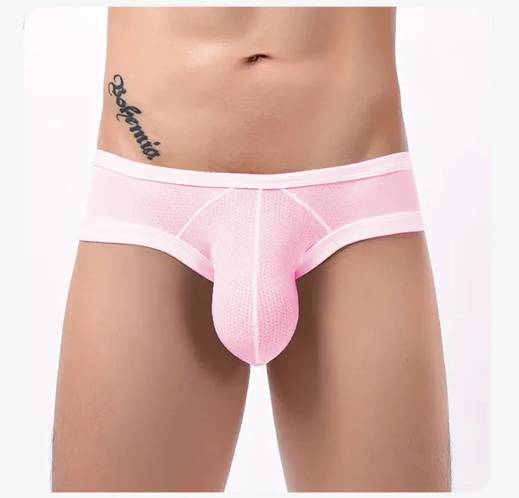 Men's cotton low waist briefs with hollow back sexy design in multiple colours