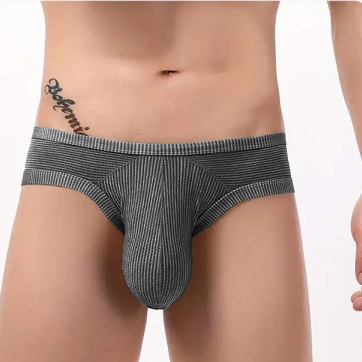 Men's cotton low waist briefs with hollow back sexy design in multiple colours