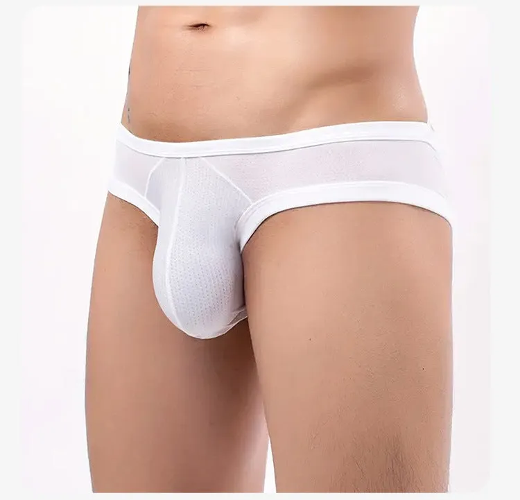 Men's cotton low waist briefs with hollow back sexy design in multiple colours