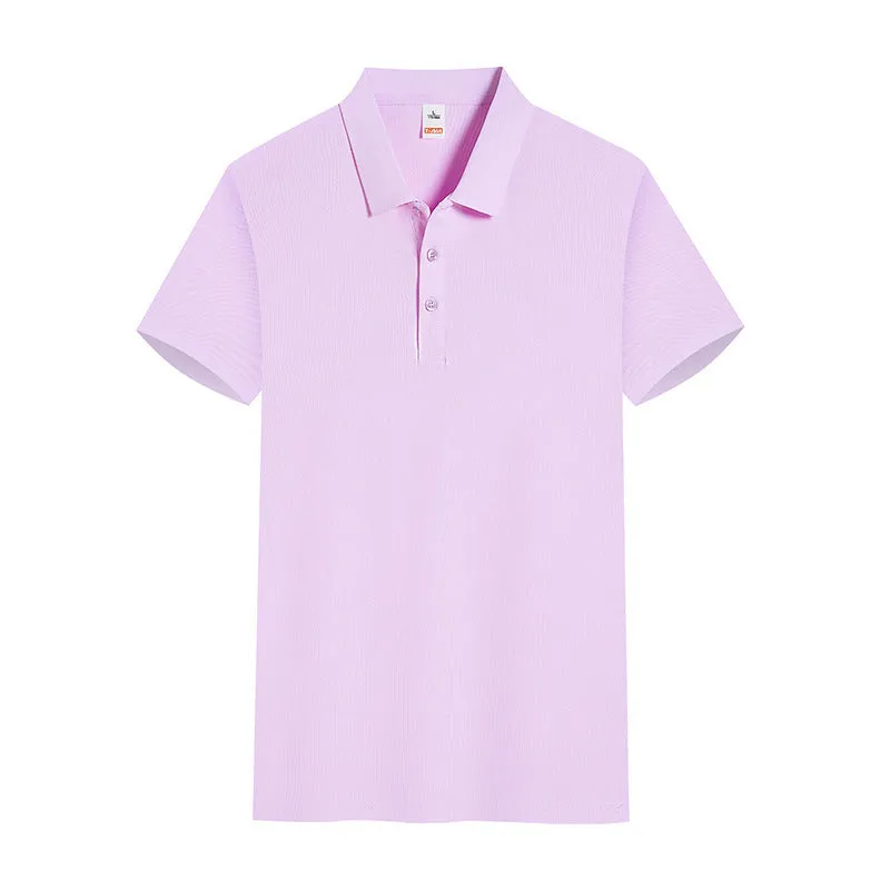 Summer cotton work pullover in light purple colour showing short sleeve design
