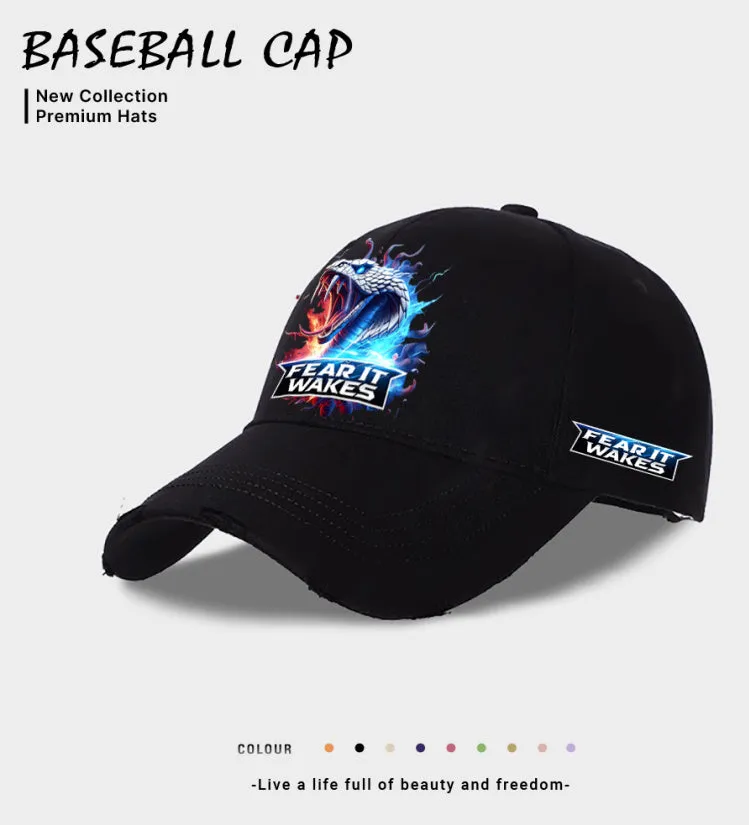 Men's casual polyester baseball cap in beige, black, or blue colour.