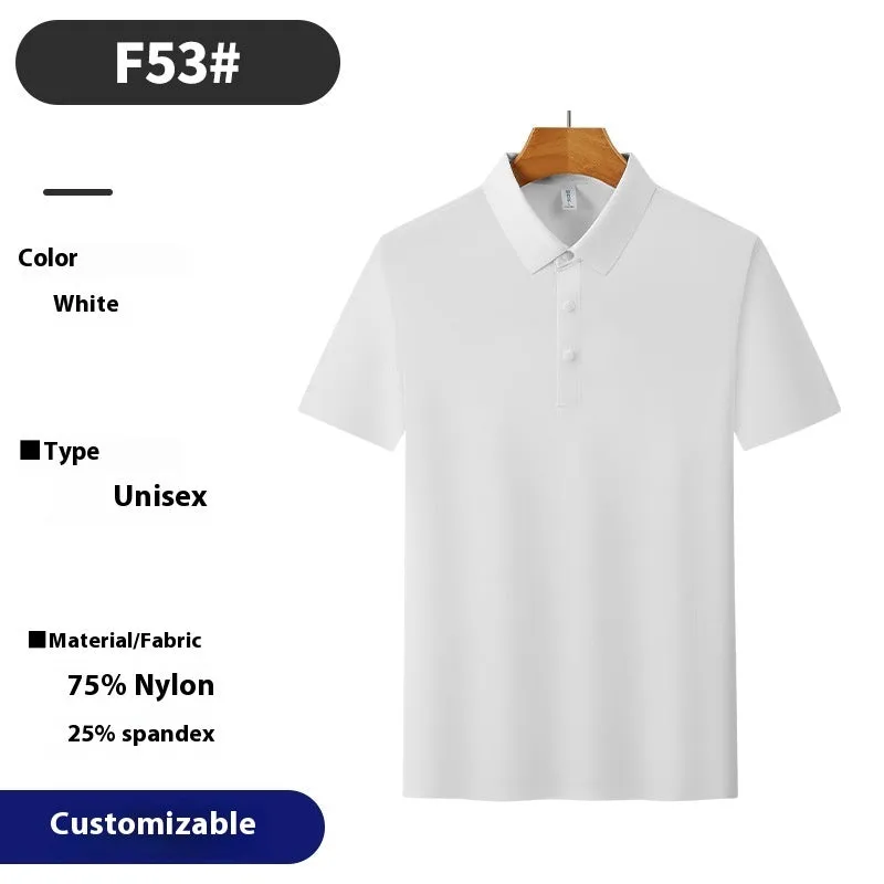 Men's loose fit polo shirt in chemical fibre blend fabric with short sleeves for summer sports