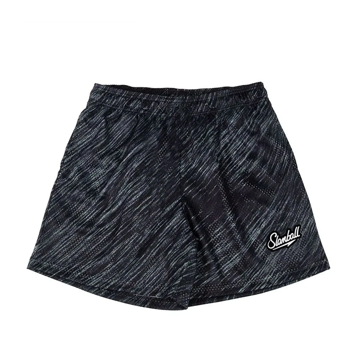 Men's leopard print fitness training shorts made from quick-drying polyester fabric
