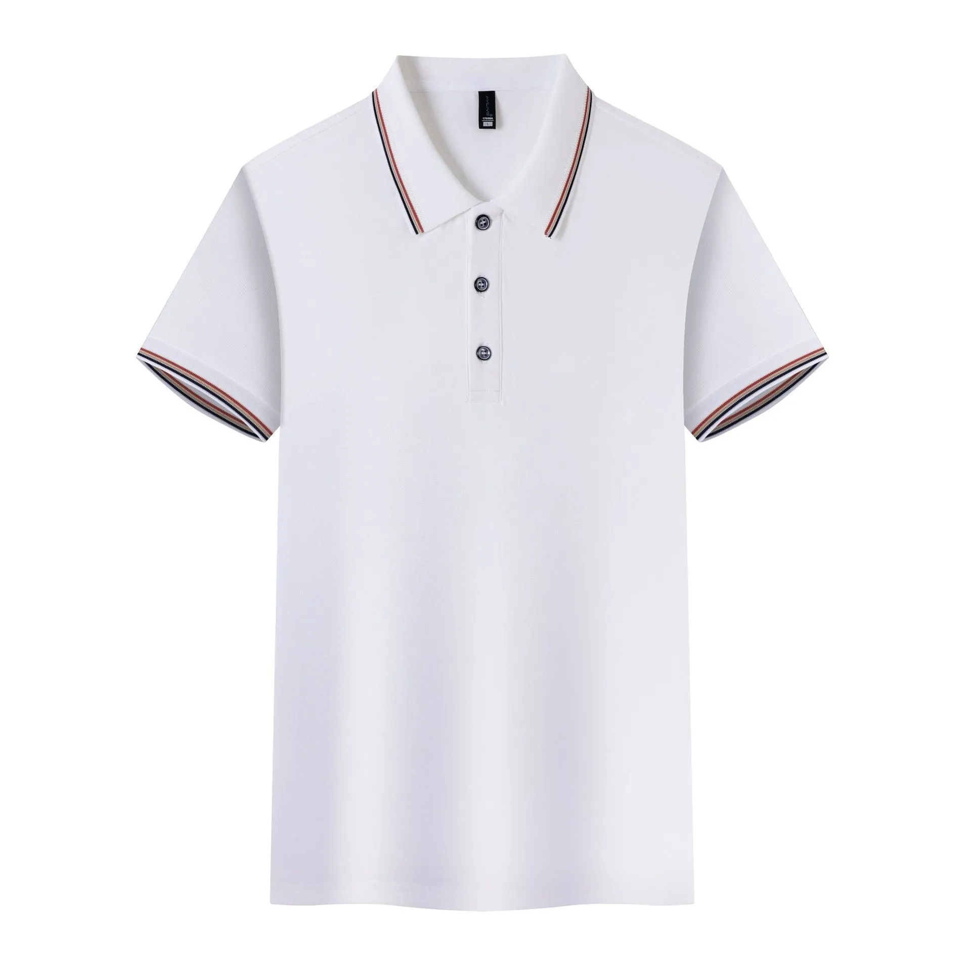Ice silk polo shirt in solid colours with copper ammonia fibre fabric for work and leisure