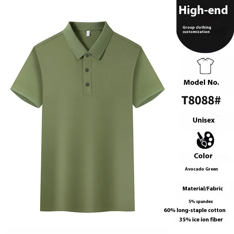 Men's short sleeve polo shirt in cotton-spandex blend, shown in Aerospace Blue colour with lapel collar.