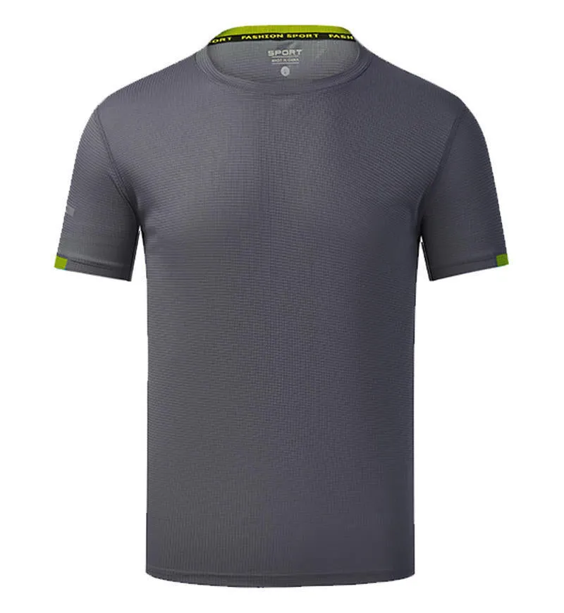 Men's solid colour quick-drying ice silk shirt with short sleeves for summer sports and leisure wear