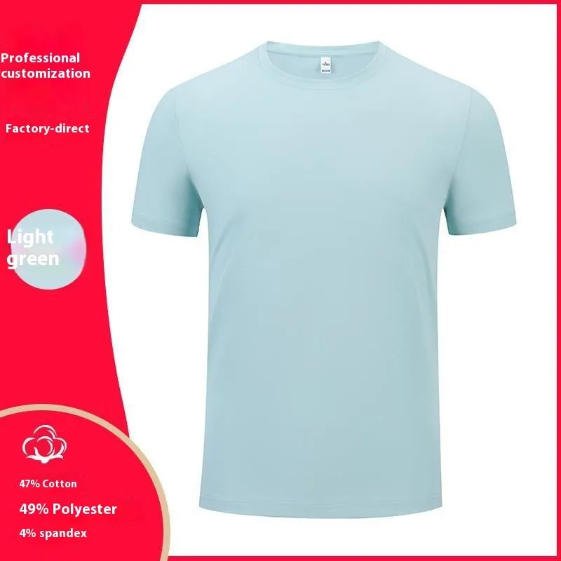 Washed cotton beaded round neck short sleeve t-shirt in a straight cut, shown in a solid colour.