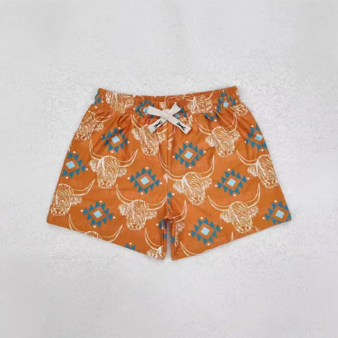 Children's straight-leg sports casual shorts in polyester, shown in one of six available colours.