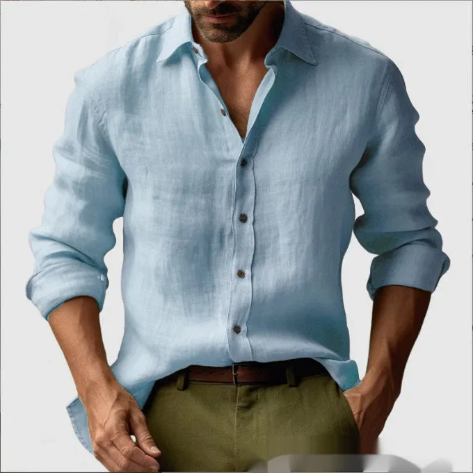 Men's floral digital print shirt in cardigan style with extended sizing options