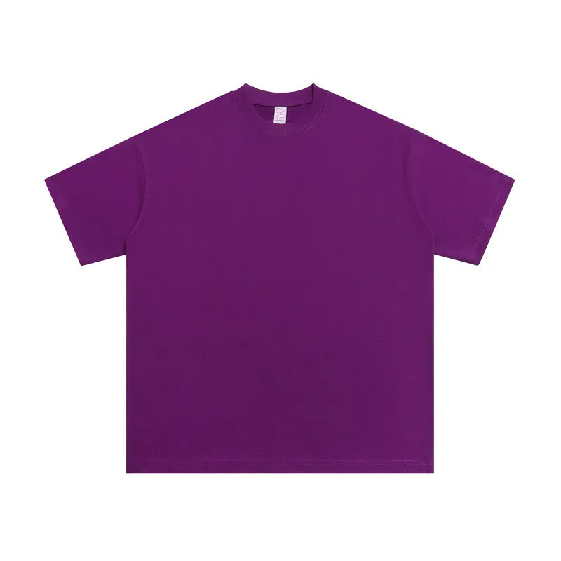 Man wearing loose fit cotton pullover T-shirt in apricot colour with half sleeves