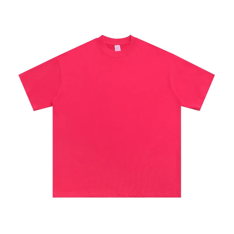 Man wearing loose fit cotton pullover T-shirt in apricot colour with half sleeves